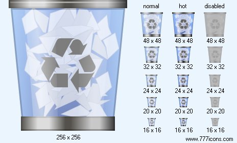 Full Recycle Bin Icon Images