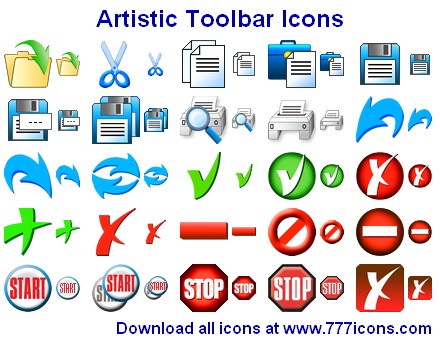 Click to view Artistic Toolbar Icons 2013.1 screenshot