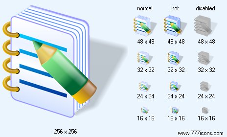 Notes with Shadow Icon Images