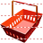 Red basket icon