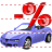 Automobile loan interest payment icon