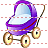 Baby carriage icon