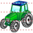 Wheeled tractor icon