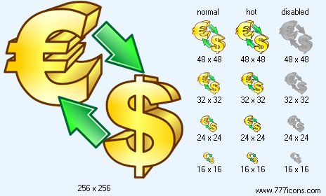 Conversion Of Currency Icon Images