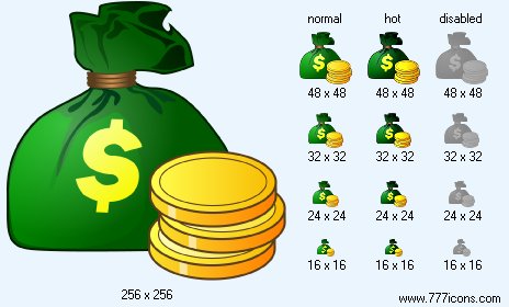 Money Bag V3 Icon Images