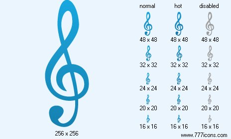 Treble Clef Icon Images