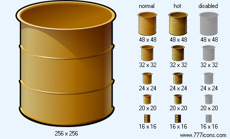 Metal Barrel Icon Images