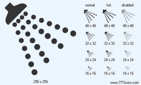 Disinfection Shower Icon Images