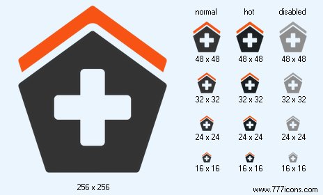 Hospital Building Icon Images