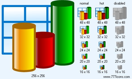 3D Bar Chart Icon Images