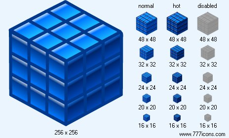 Blue Cube Icon Images