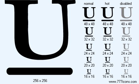 Underlined Icon Images