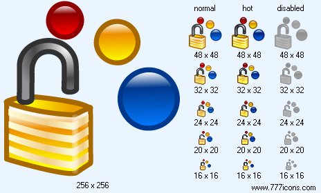 Unlock Color Icon Images