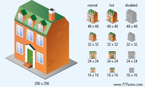 Brick House Icon Images