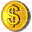 Dollar coin icon