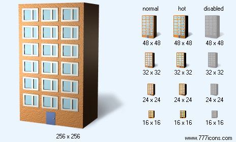 Building with Shadow Icon Images