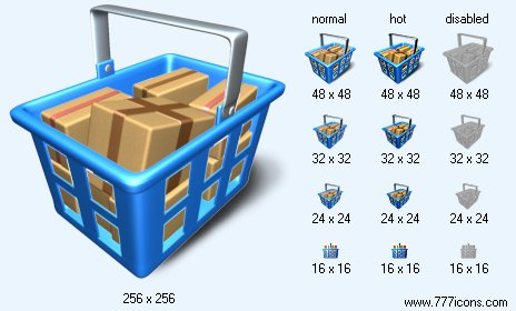 Full Basket with Shadow Icon Images