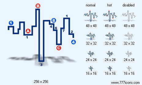 Graph with Shadow Icon Images