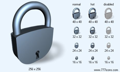 Lock with Shadow Icon Images