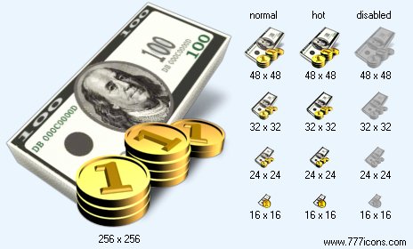 Money with Shadow Icon Images