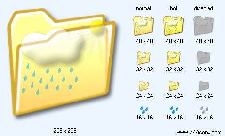 Weather Icon. Folder Icon Set
