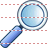 Blue magnifier icon