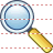 Yellow magnifier icon