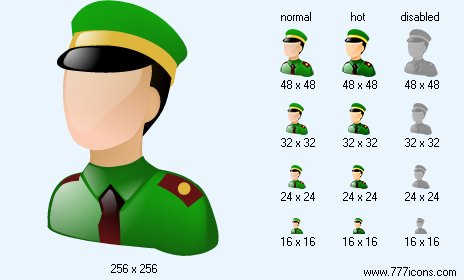 Army Officer Icon Images