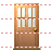 Closed door icon