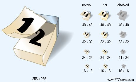 Calendar with Shadow Icon Images