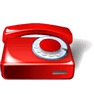 Red Phone with Shadow icon