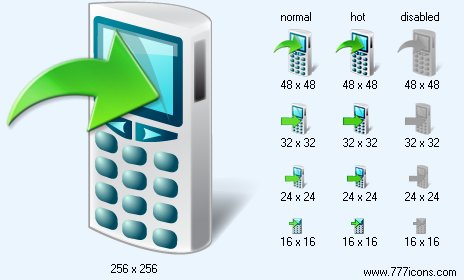 Send To Phone with Shadow Icon Images