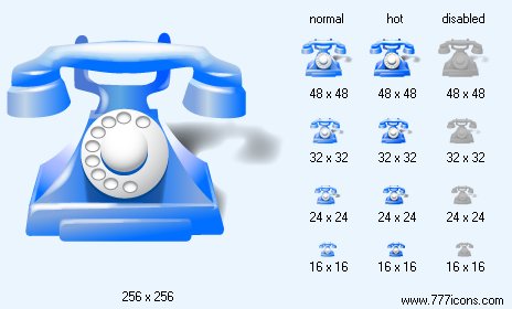 Telephone with Shadow Icon Images