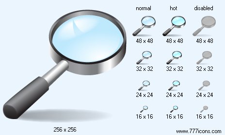 Zoom with Shadow Icon Images