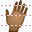 Dark hand icon