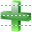 Green cross 3d icon