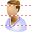 Patient-man icon