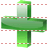 Green cross 3d icon