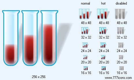 Blood Test with Shadow Icon Images