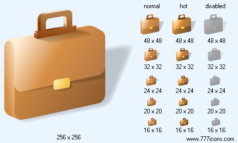 Brief Case with Shadow Icon Images