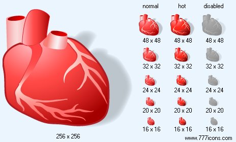 Heart with Shadow Icon Images