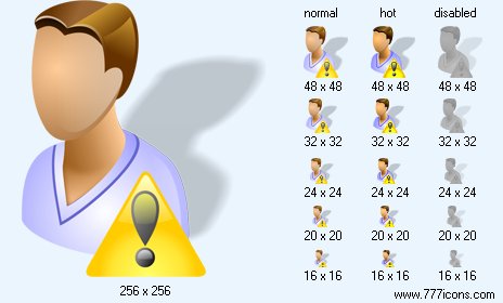 Patient Warning with Shadow Icon Images