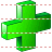 Green cross 3d icon