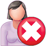 Delete Patient-Woman icon