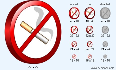 No Smoking 3D Icon Images