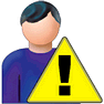 Patient-Man Warning icon