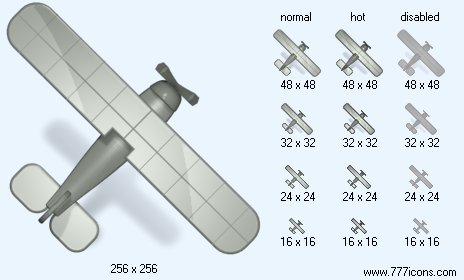 Aeroplane with Shadow Icon Images