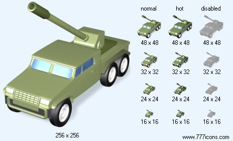 Hammer Gun Carrier with Shadow Icon Images