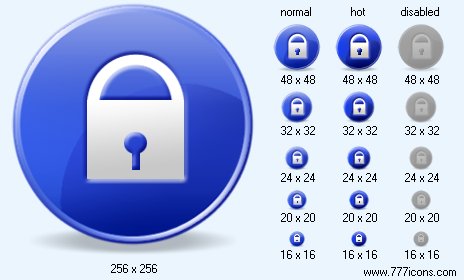 Lock with Shadow Icon Images