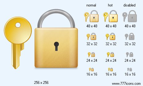 Key And Lock Icon Images